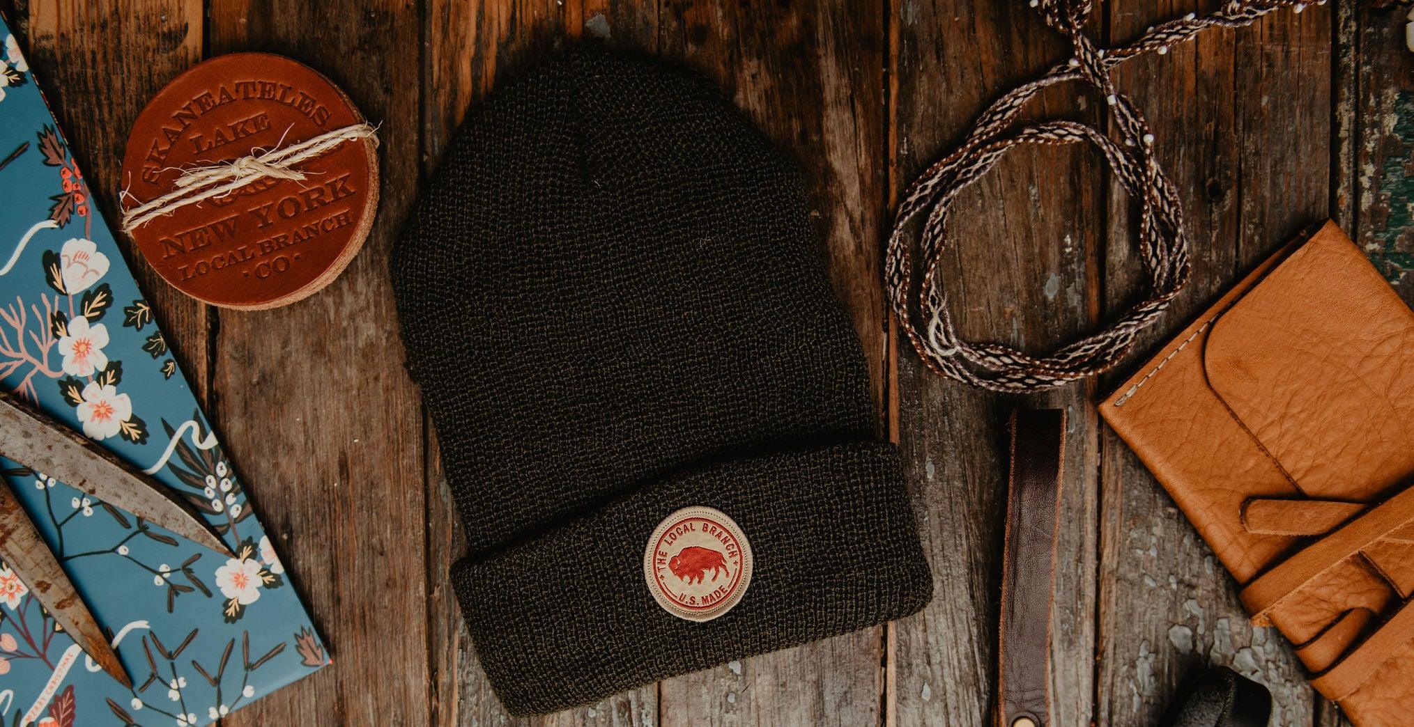 Respect The Locals Leather Hat Patch Brown
