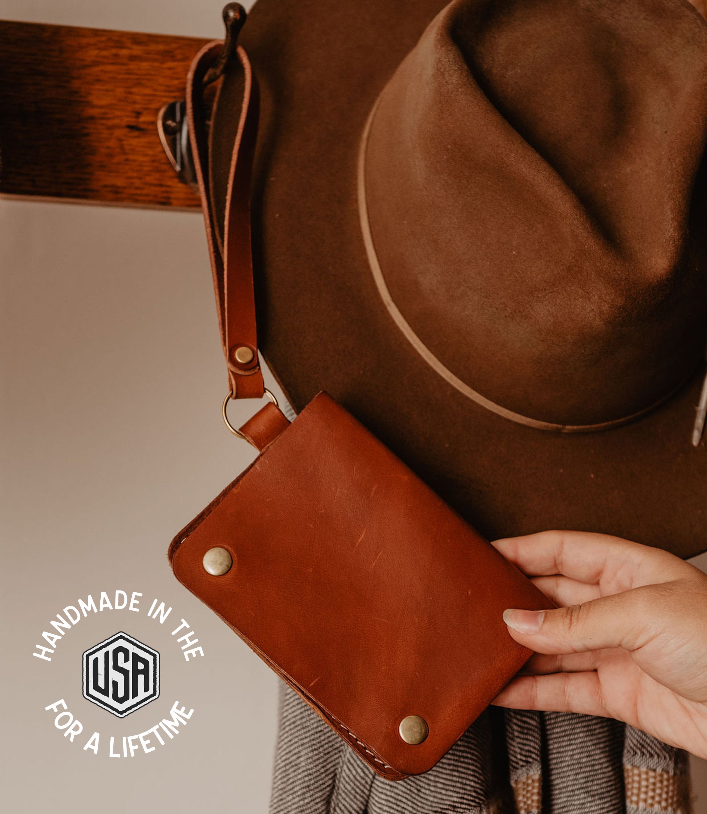 Handmade Leather Wrist Wallet - USA MADE – The Local Branch