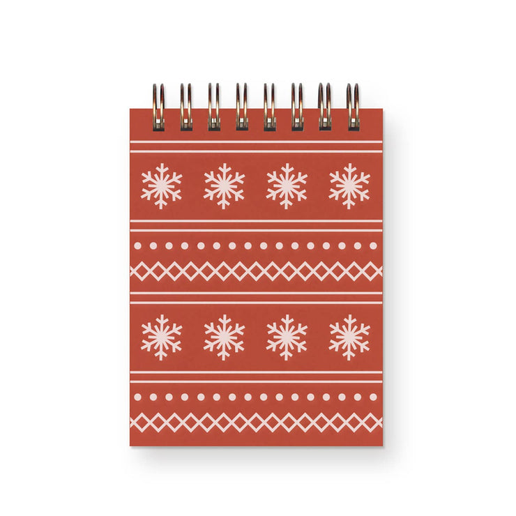 Christmas Sweater Mini Jotter Notebook: Canyon Cover | White Ink