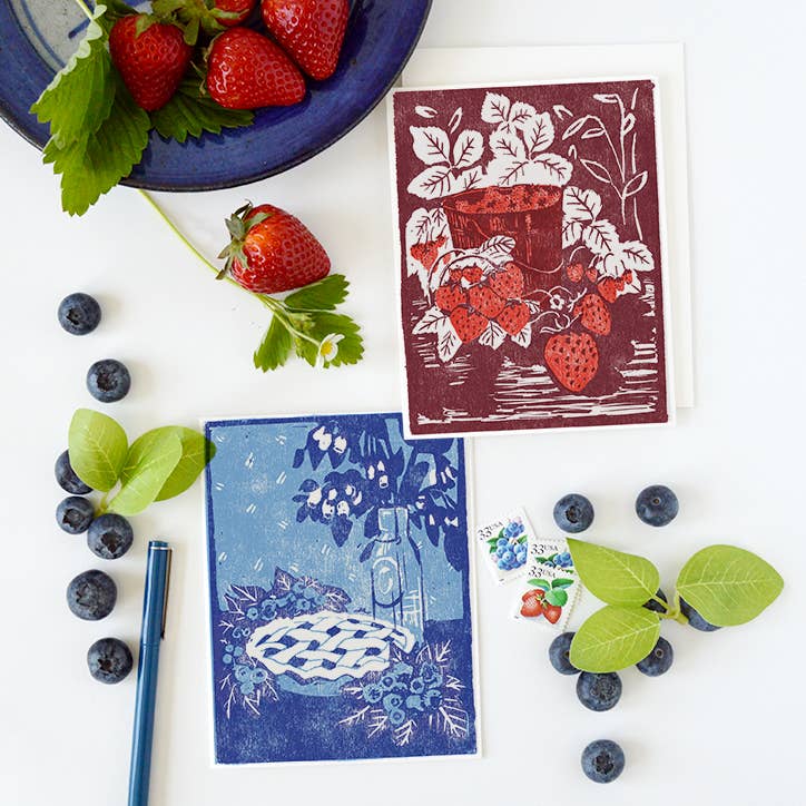 Blueberry Pie Greeting Card - USA Made