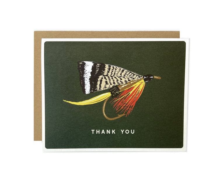 Fly Fishing Thank You Greeting Card - USA Made