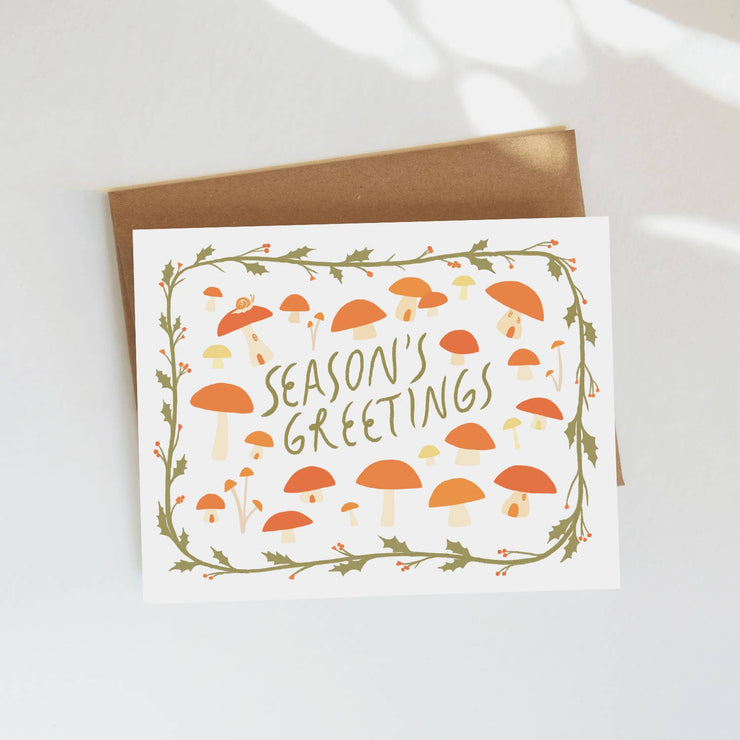 Mushroom Season Greeting Card - USA Made