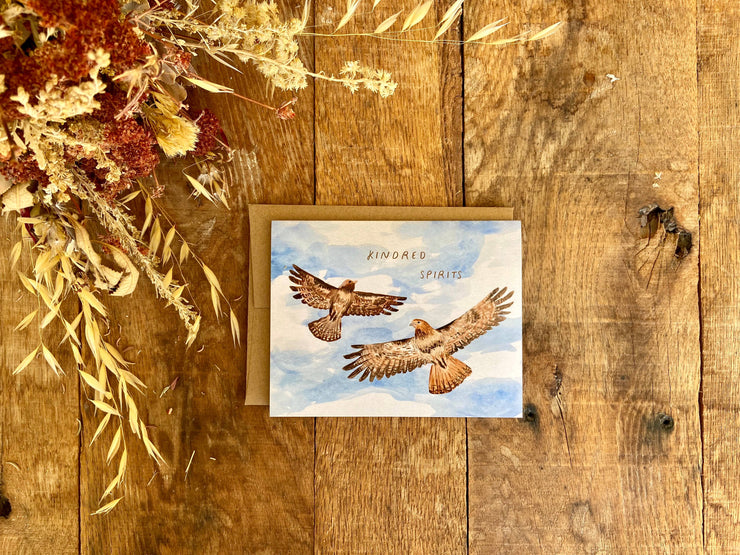 Kindred Spirits Hawk Greeting Card