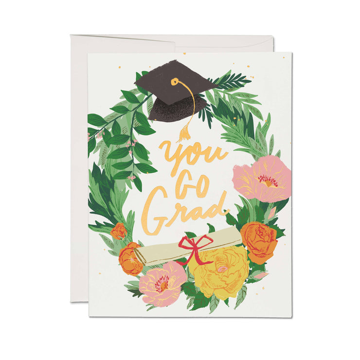Graduation Wreath greeting card - USA Made