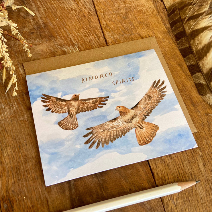 Kindred Spirits Hawk Greeting Card