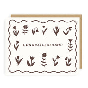 Congratulations Flowers Card - USA Made