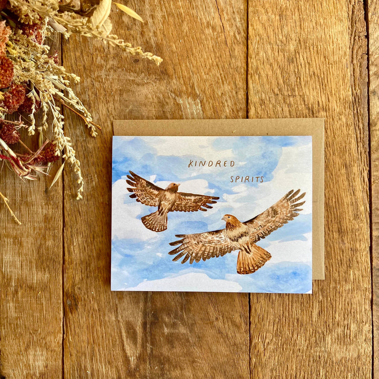 Kindred Spirits Hawk Greeting Card