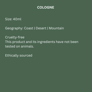 Wilderness Cologne - Desert - USA Made