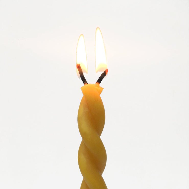 Twin Flame Beeswax Candles