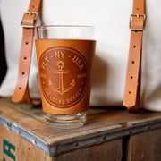 Leather Pint Glass