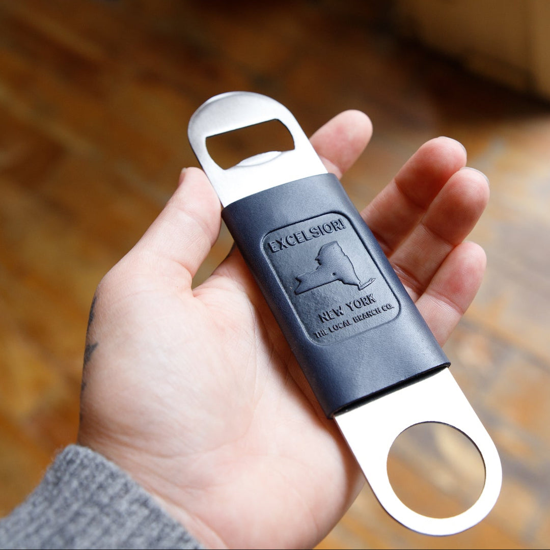Leather Wrapped Bottle Opener - USA MADE – The Local Branch