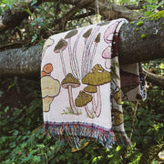 Fanciful Fungi Throw Blanket