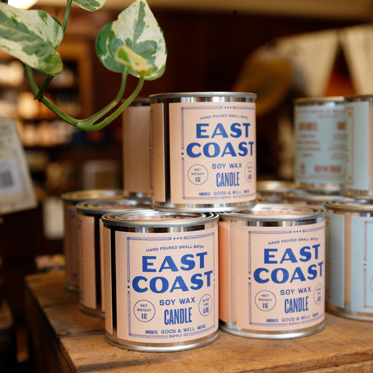 east coast soy candle 9 oz by good and well