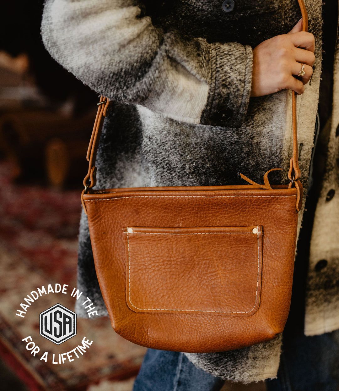 Handcrafted Leather Crossbody Bag - USA MADE – The Local Branch