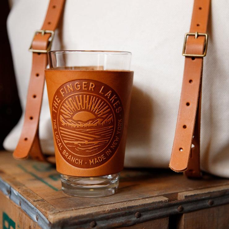 Leather Pint Glass