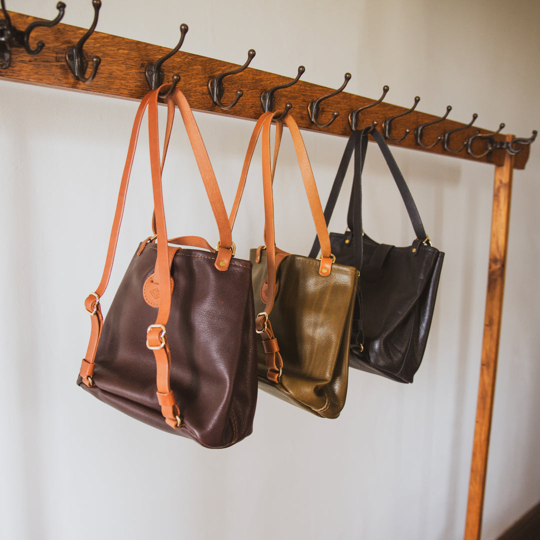 convertible tote backpack leather Leather Backpack Tote – USA Made