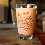 Leather Pint Glass  - USA Made