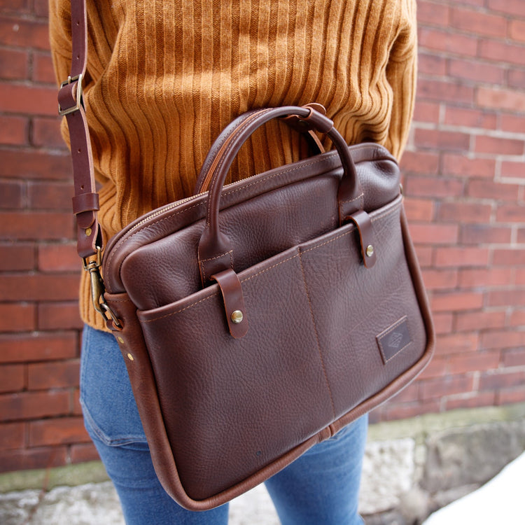 Handmade Leather Briefcase – USA Made | The Local Branch