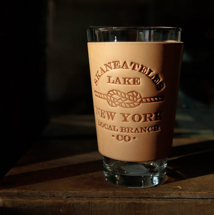 Leather Pint Glass  - USA Made