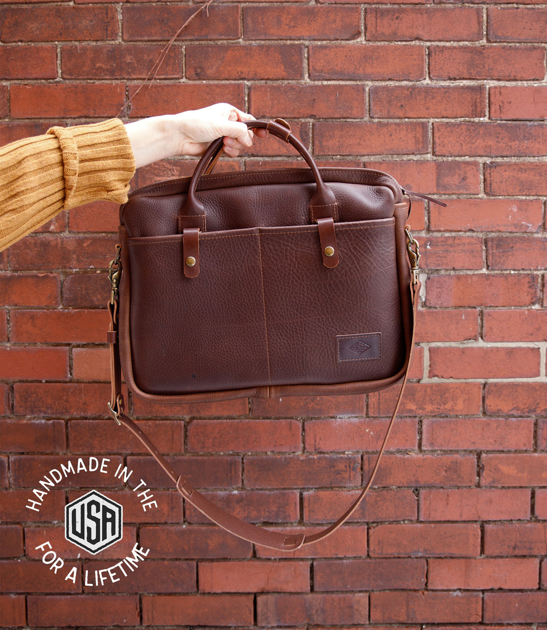 Handmade Leather Briefcase – USA Made | The Local Branch