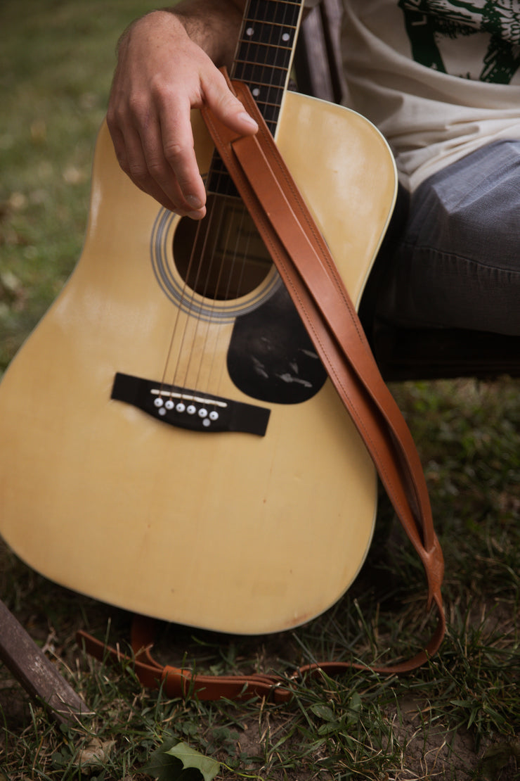 Leather Guitar Strap - USA Made
