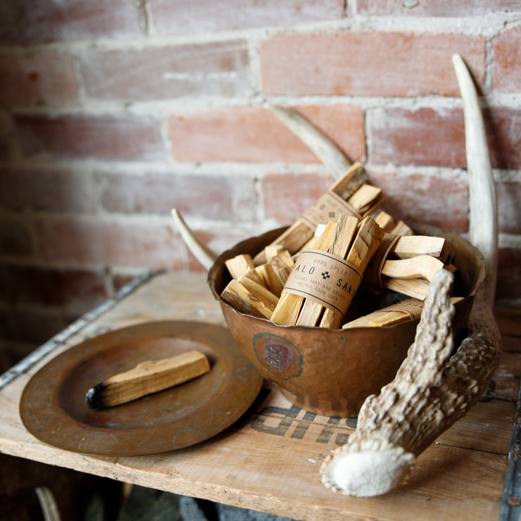 Bundles of Palo santo one piece burning
