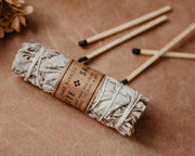 Sage smudge bundle stick with matches 
