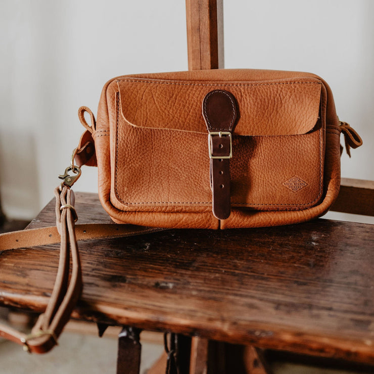 Handmade leather slingpack bag