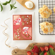 Strawberry Shortcake Birthday Greeting Card - USA Made