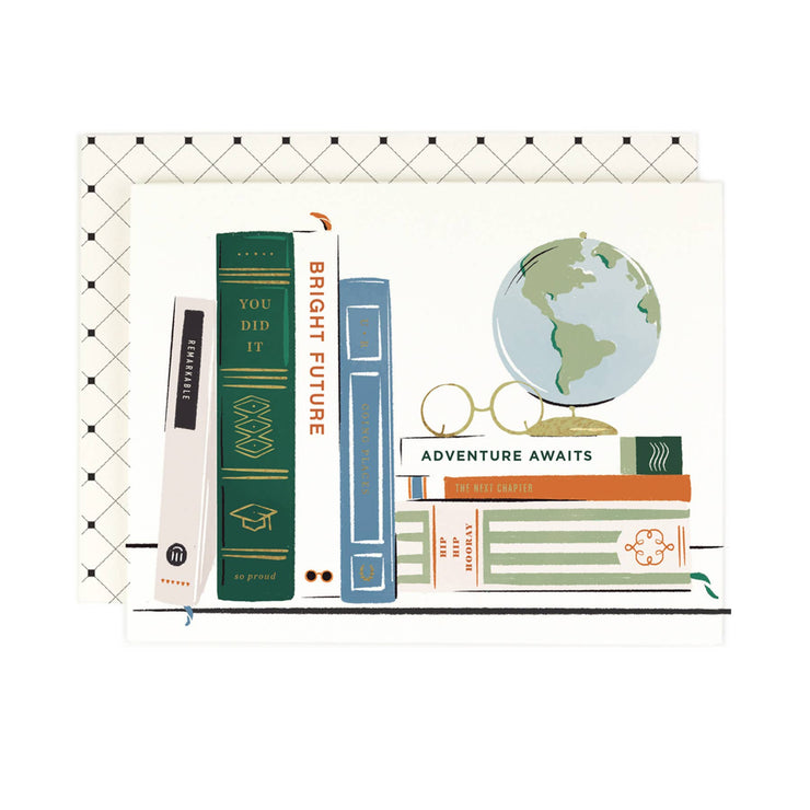 books for the graduate greeting card adventure awaits bright future you did it