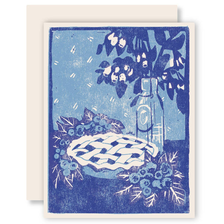 Blueberry Pie Greeting Card - USA Made