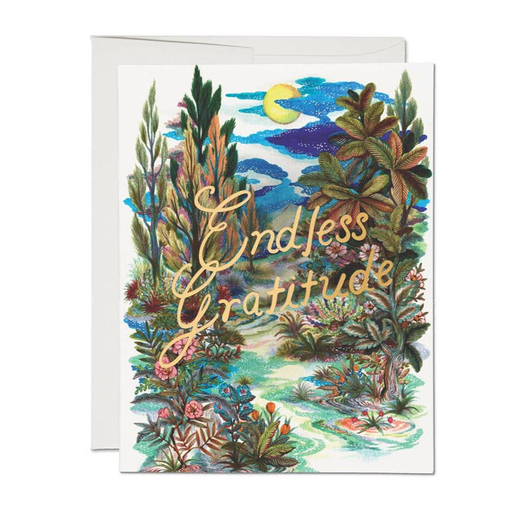 endless gratitude greeting card trees and fowers