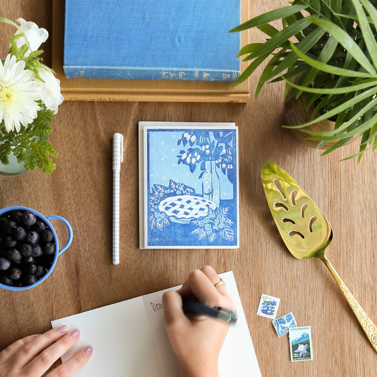 Blueberry Pie Greeting Card - USA Made