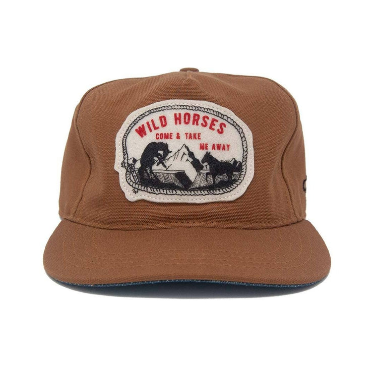 wild horses come and take me away strap back hat usa made 