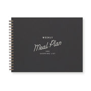Retro Weekly Meal Planner: Peppercorn Cover | White Ink