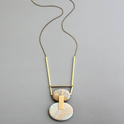 Geometric amazonite pendant necklace - The Local Branch