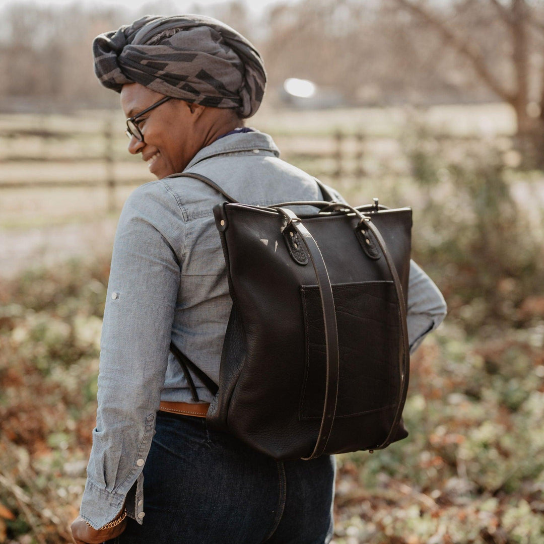 Leather Crossroads Backpack Tote – USA Made