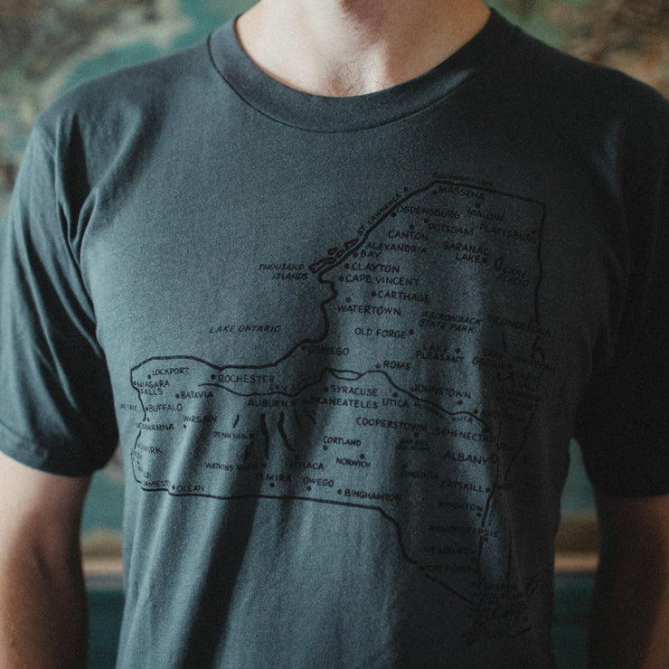 New York State Map Tee - The Local Branch