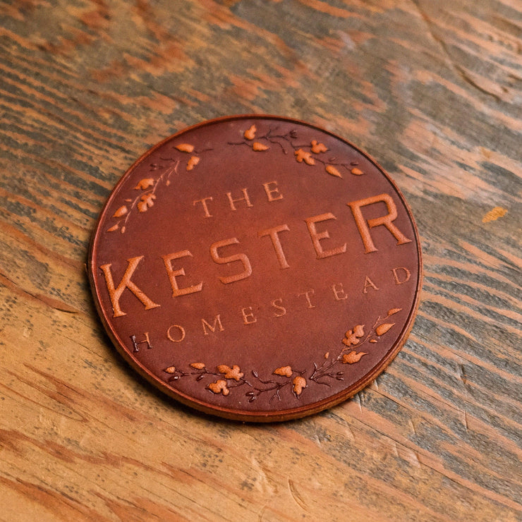 Custom Leather Coasters - The Local Branch