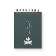Campfire Mini Jotter Notebook: Forest Green Cover | White Ink