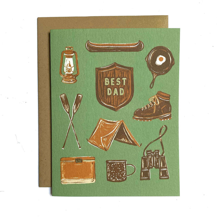 best dad greeting card camping theme