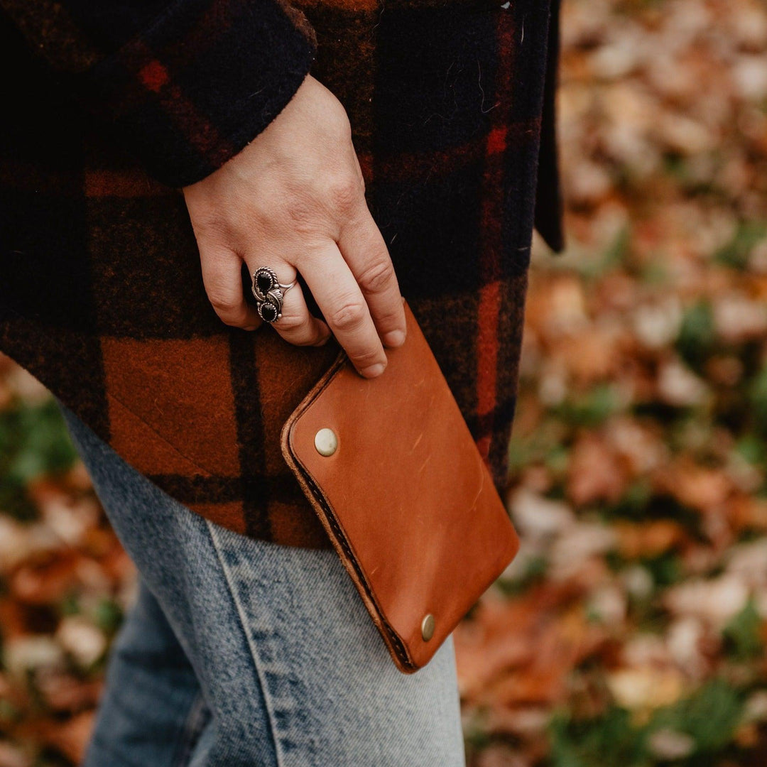 Handmade Leather Wrist Wallet - USA MADE – The Local Branch