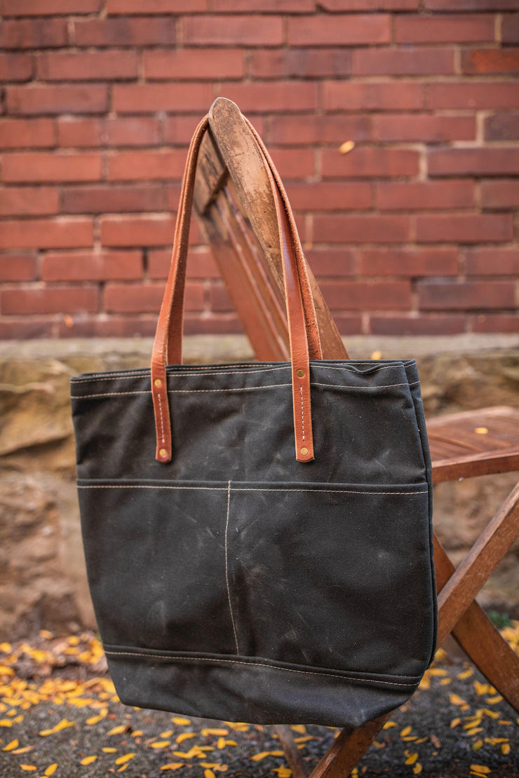 Waxed-Canvas Storage Tote