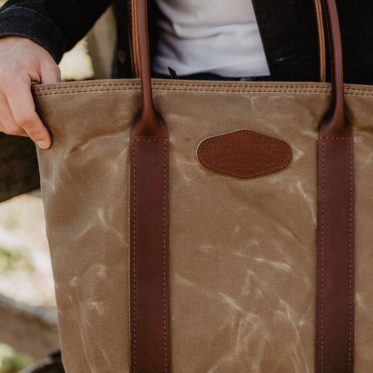 Voyager Waxed Canvas Tote - The Local Branch